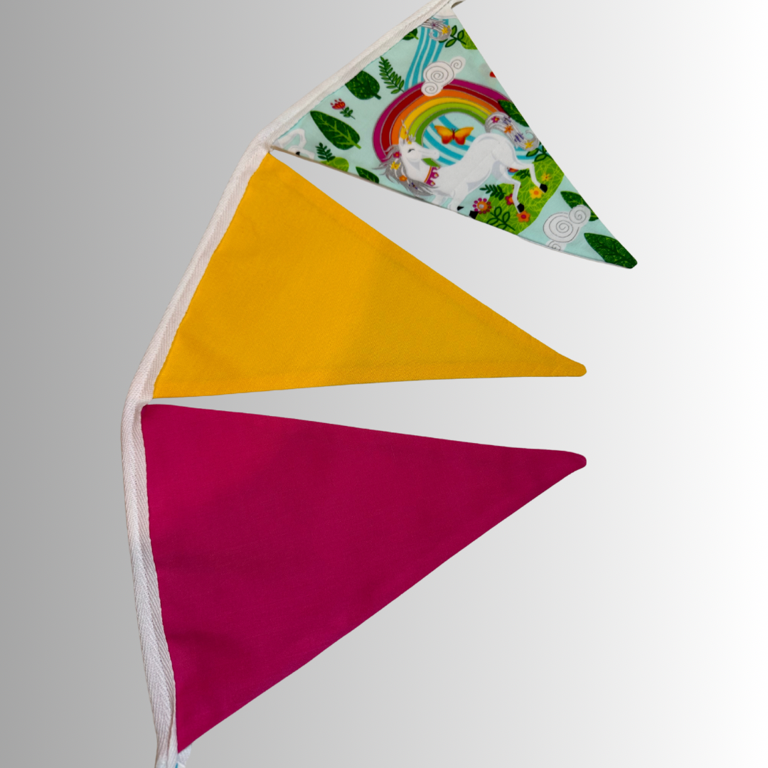 Unicorn, Pink and Yellow Bunting