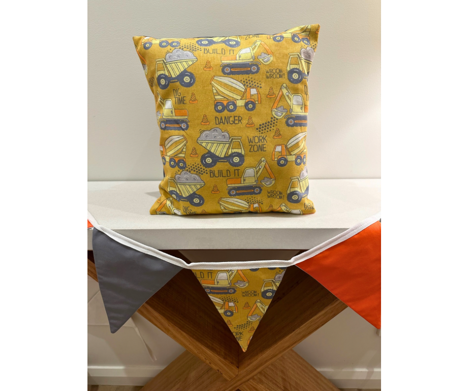 Construction Print Cushion