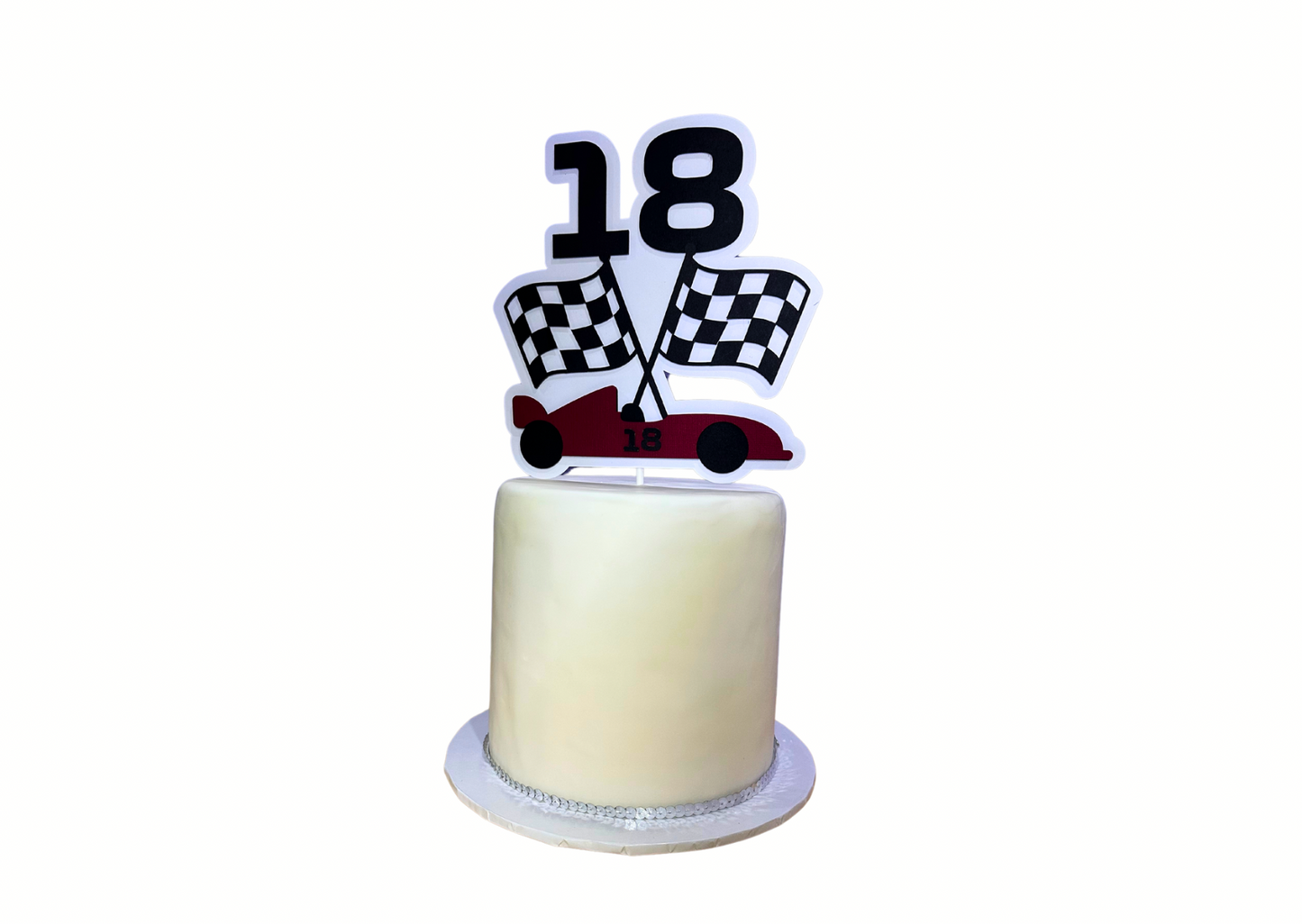 “18th” Racing Car Cake Topper