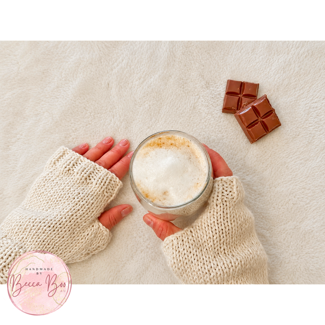 Fingerless Gloves (Cashmerino) (Beige)
