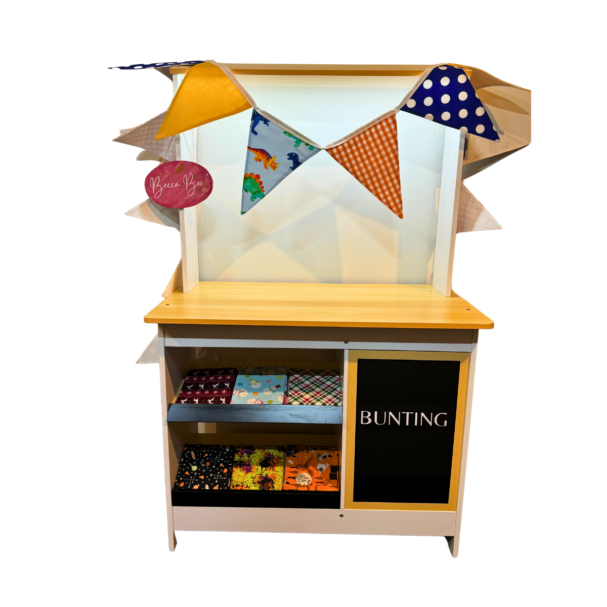 Dinosaur, Yellow, Blue Polka Dot and Orange Gingham Bunting