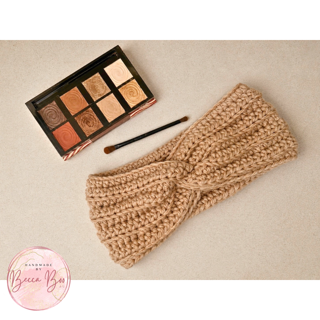 Beige Chunky Ear Warmer