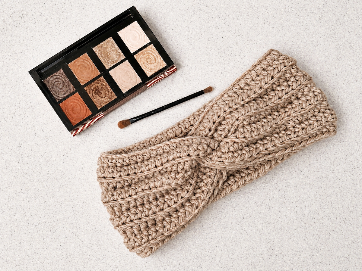 Beige Chunky Ear Warmer