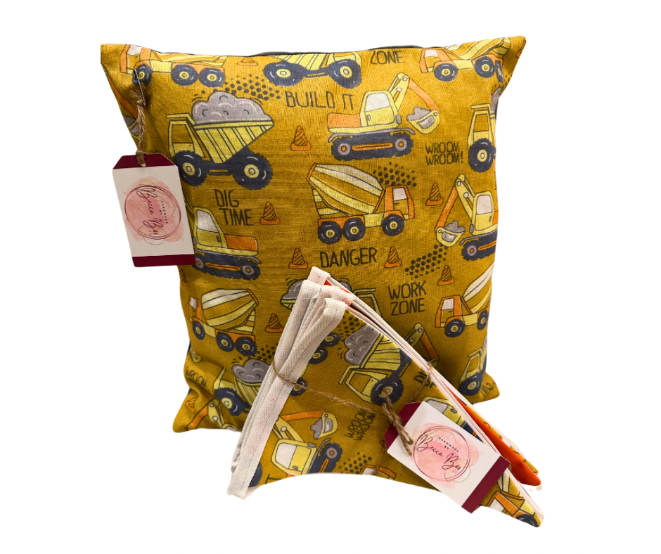 Construction Print Bunting and Cushion Sets