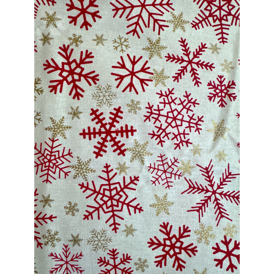 Christmas Placemat and Bunting Set (Red, Beige and Gold)