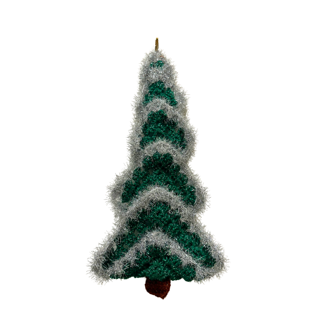 Christmas Tree Wall Hanging (Green and Silver - Plain)