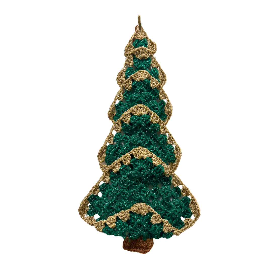 Christmas Tree Wall Hanging (Green and Gold - Plain)