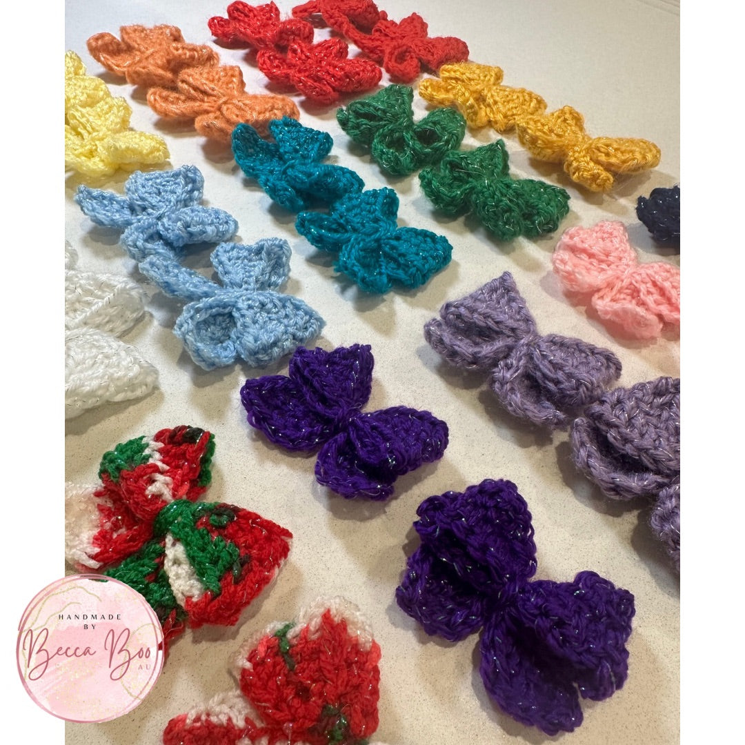 Crocheted Hair Bows
