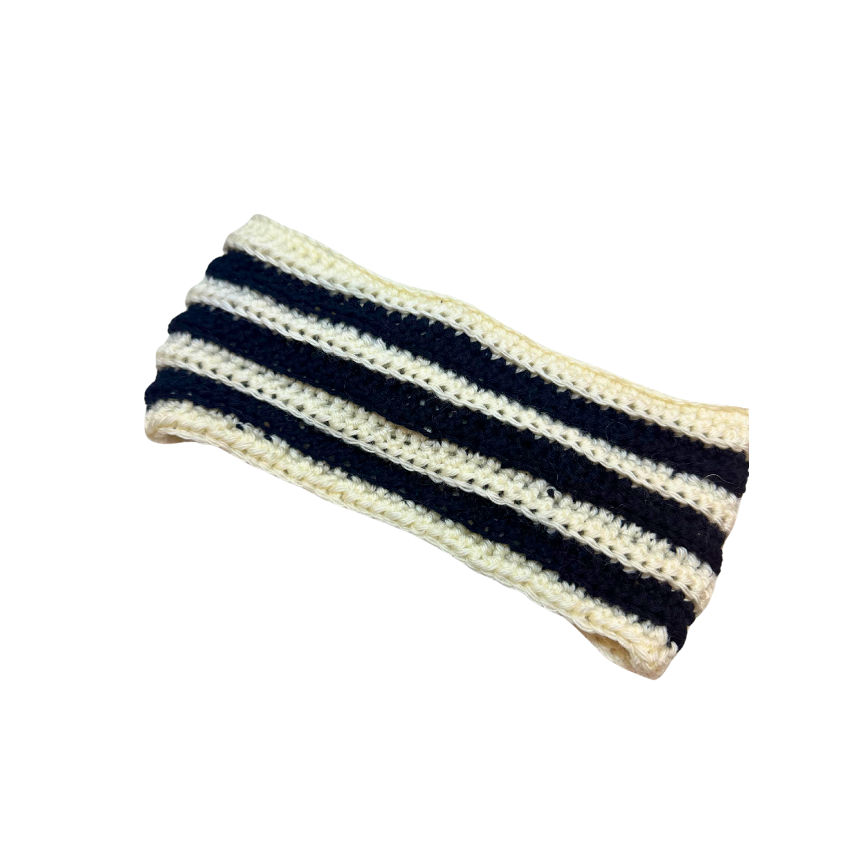 Black and Off-White Ear Warmer