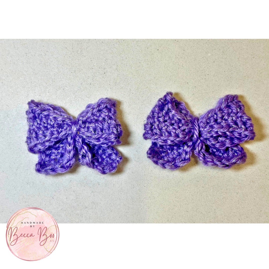 Light Purple Sparkle Hair Bow