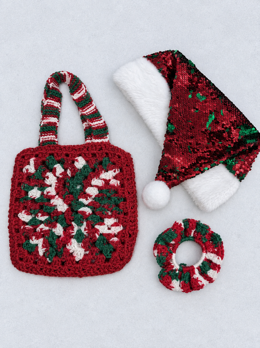 Mini Tote Bag (Christmas Colours)