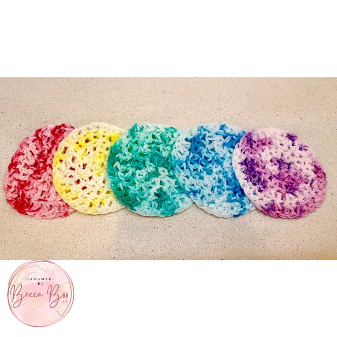 Crocheted Face Scrubbies (100% Cotton) (Round)