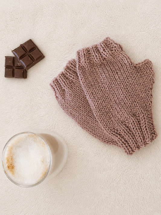 Fingerless Mittens (Cashmerino) (Pink)