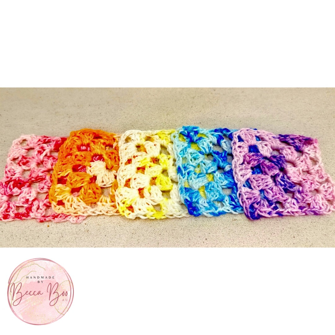 Crocheted Face Scrubbies (100% Cotton) (Square)