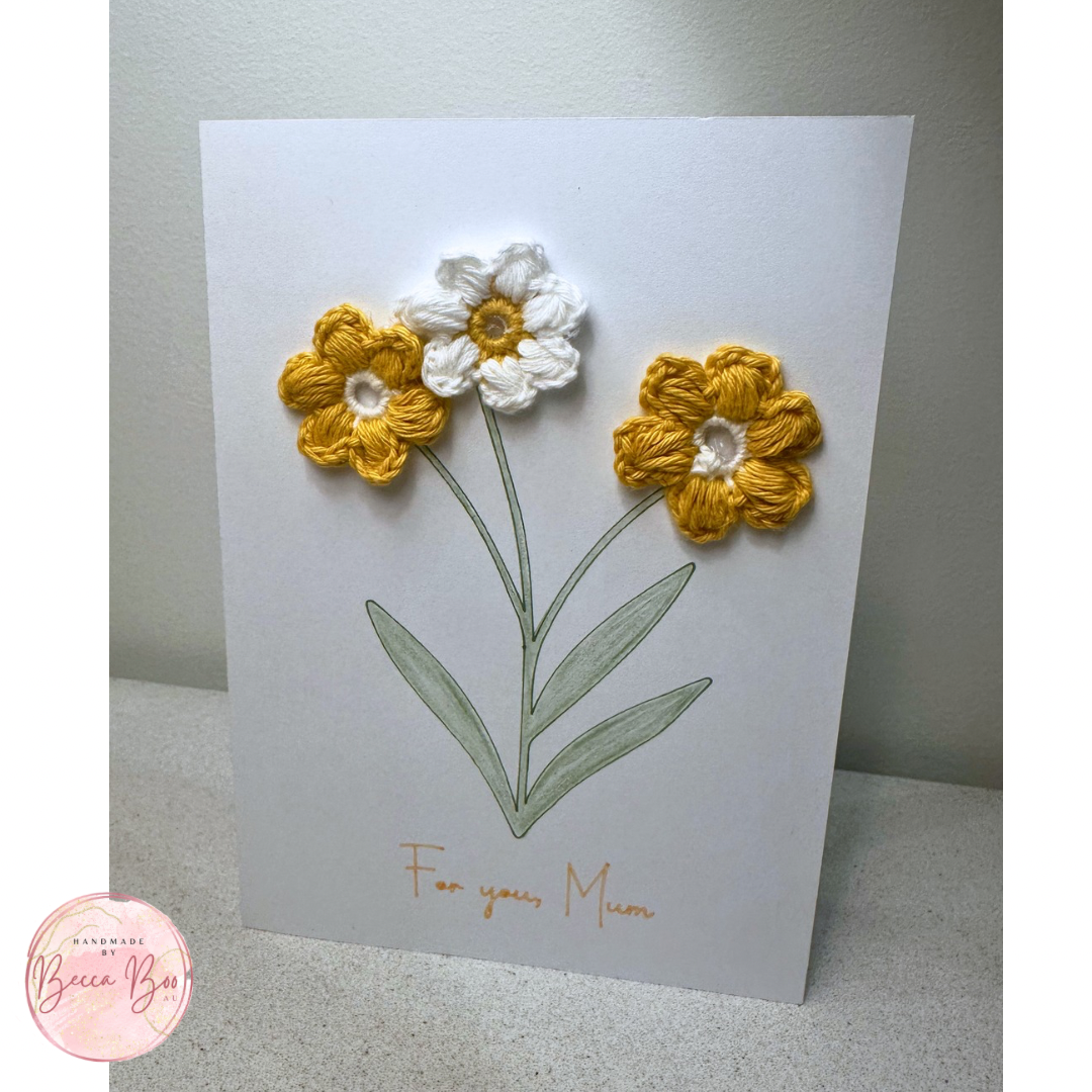 Crochet Flower Mother’s Day Card