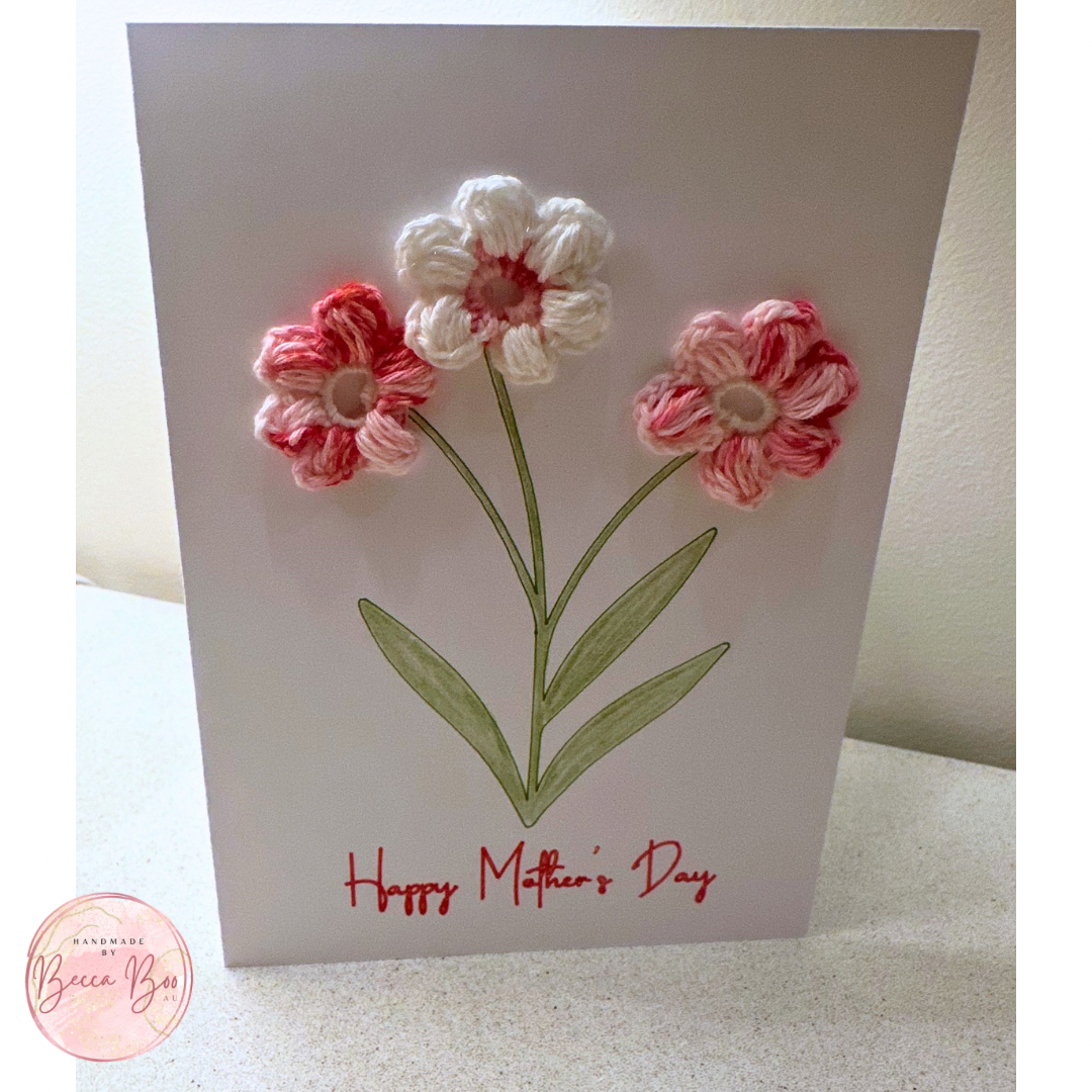 Crochet Flower Mother’s Day Card