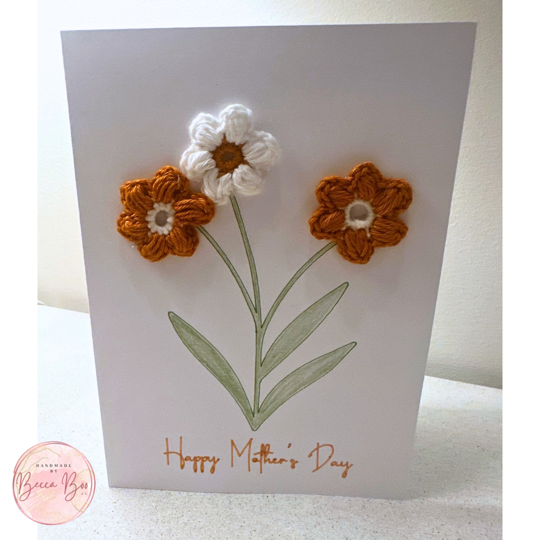 Crochet Flower Mother’s Day Card