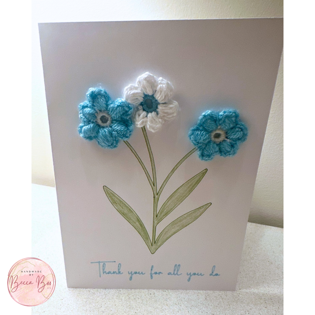 Crochet Flower Mother’s Day Card